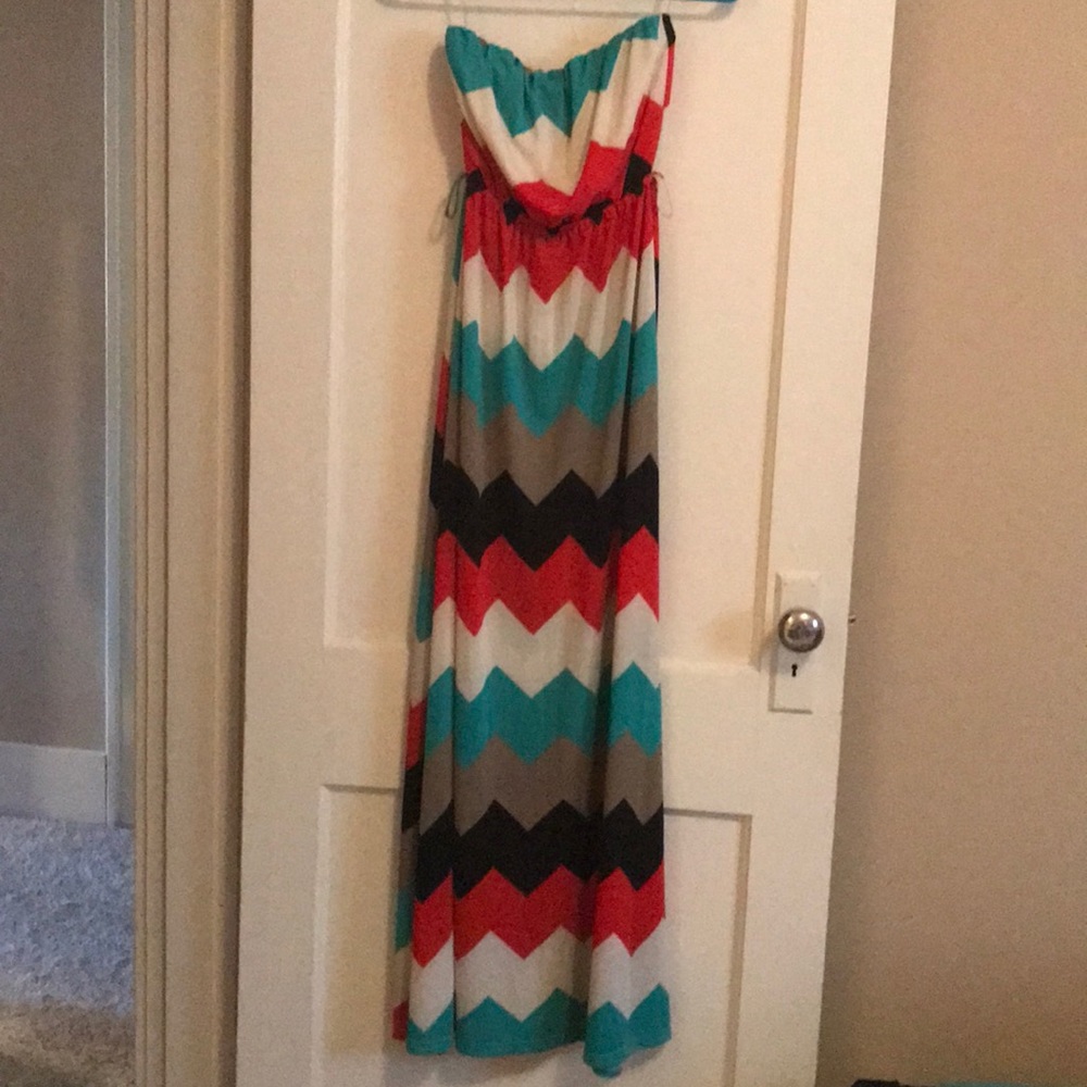 Long strapless dress